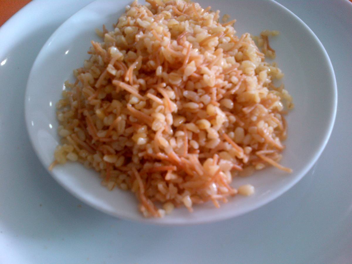 Tabakta bulgur pilavı